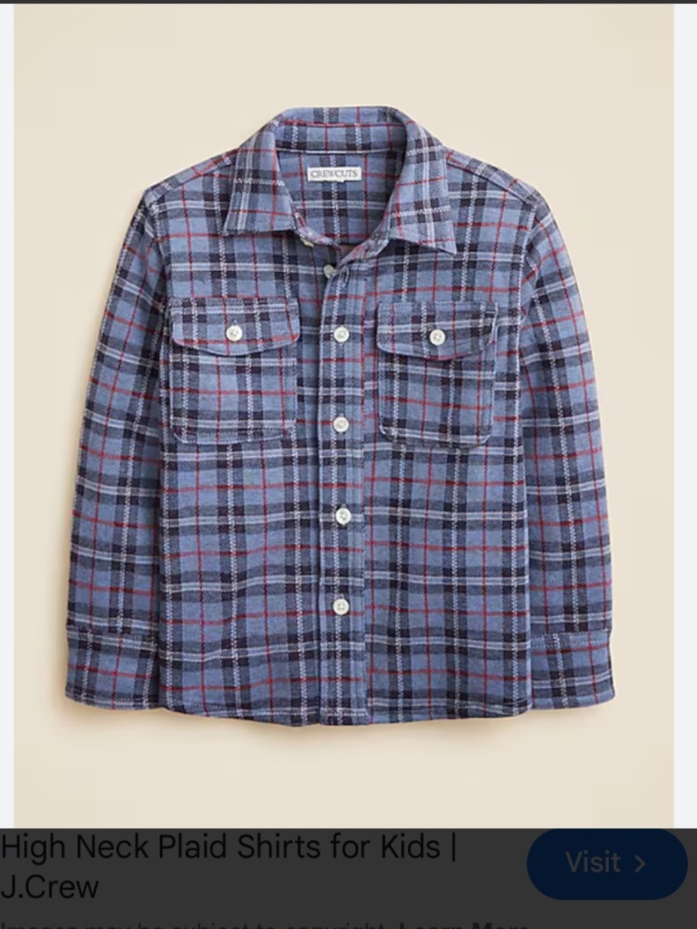 J. Crew Blue Plaid Button-Down Shirt NWT